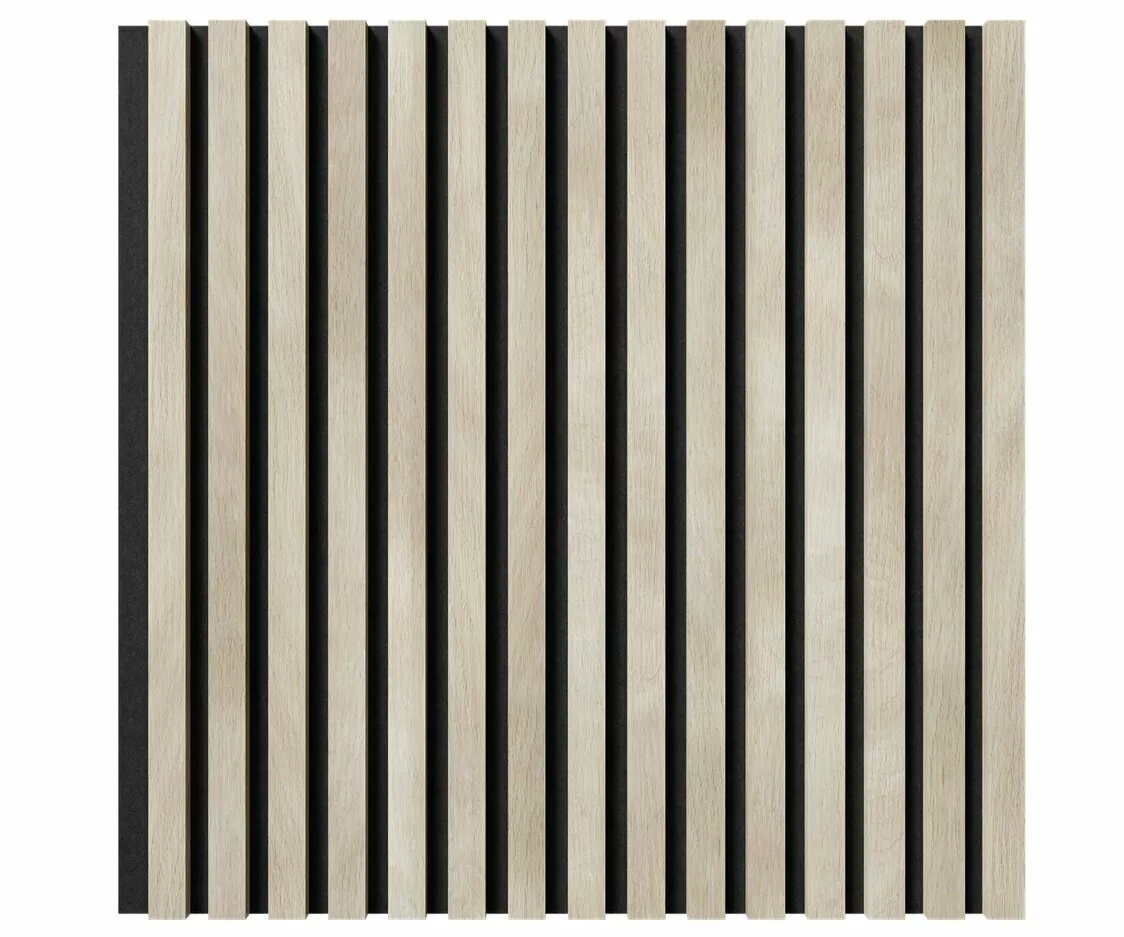 МДФ стеновая панель акустическая Cosca Decor Сканди Ясень Кристалл черный войлок 600×600×19